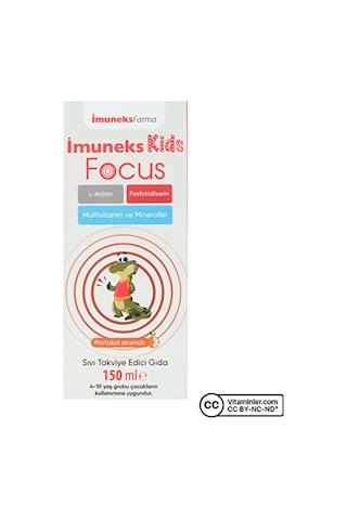 Imuneks Kids Focus Şurup 150 Ml