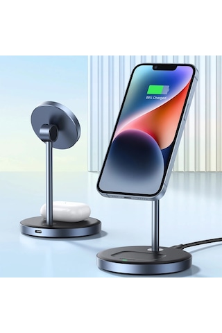 Ugreen 2-in-1 20w Magsafe Telefon Standı Kablosuz Wireless Şarj Özellikli, 90668 -