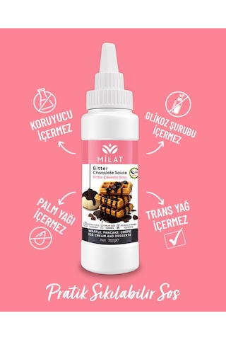 Bitter Tatlı Sos 300 G - Waffle & Krep & Pankek & Tatlı & Dondurma Sosu