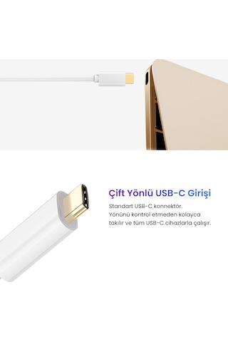 Ugreen Type-c - Hdmı Dişi 4k Çevirici Adaptör, Beyaz, 40273