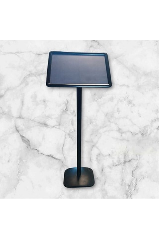 A3 Siyah Renk Ayaklı Alüminyum Yönlendirme Menü Panosu Yönlendirme 30x42x110cm