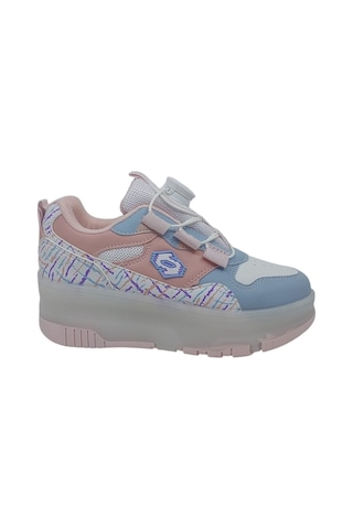 Zerhan Alessio 9625 Kız Çocuk Pudra Işıklı Patenli Tekerlekli Sneaker Spor