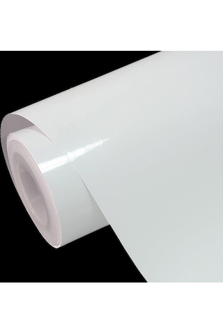 Parlak Beyaz Folyo - Dolap Kaplama Folyosu 50 Cm X 5 Metre