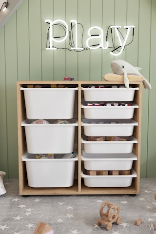 Bofigo 9 Sepetli Dolap Çok Amaçlı Dolap Oyuncak Dolabı Çağla Safi