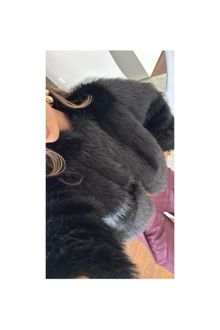 Sinemkivanc Co Marka Model Siyah Kısa Kürk Siyah Siyah