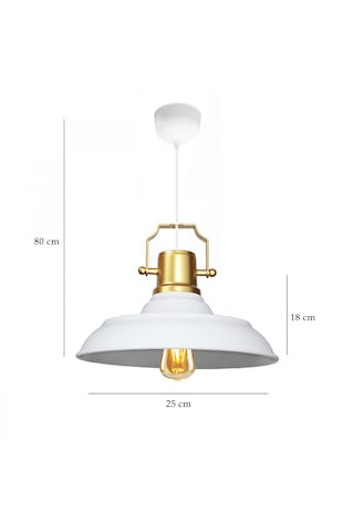 Homing Retro Gold Üst Detaylı Beyaz Metal Sarkıt Ayd-3642 Beyaz