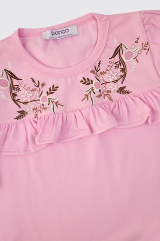 Panço Kız Bebek Pembe Tişört 2611gb05057
