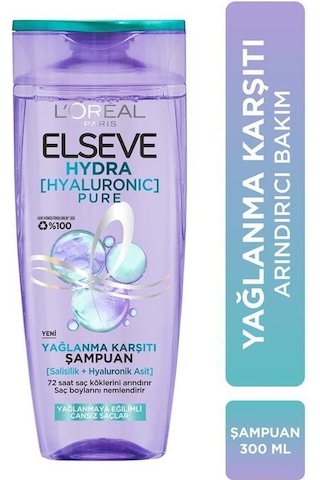 Elseve Hydra Pure Salisilik Asit İçeren Yağlanma Karşıtı Arındırıcı Şampuan 300 ML