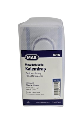 Mas 6736 Masaüstü Büyük Kollu Kalemtraş - Mavi