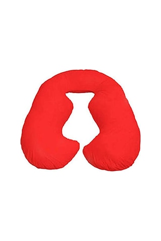 Ortopedik 5 Farklı Bölge Destekli Hamile Yastığı Kırmızı