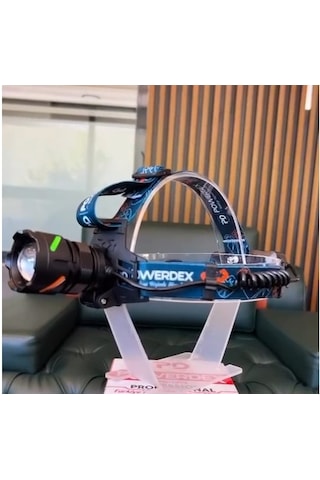 Powerdex Pd-1372 Şarjl Edilebilir Pilli 25w Kafa Lambası Siyah