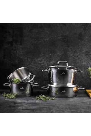 Jumbo Felix 8 Parça Çelik Tencere Seti