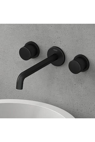 Teska Tria E 5218 Ankastre Lavabo Bataryası Siyah