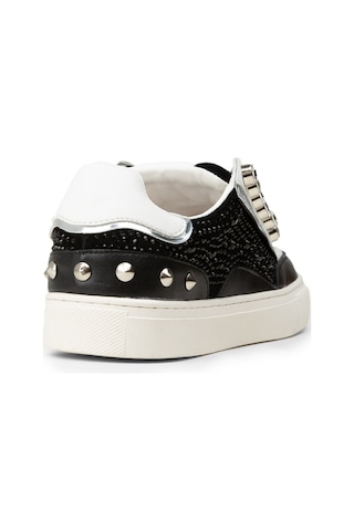 Deery Kadın Hakiki Süet Siyah Taş Detaylı Sneaker - 26273zsyhc01