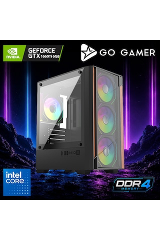 Go Gamer E140 i3-14100F 16 GB 1 TB SSD GTX1660Ti 6 GB Free Dos Oem Paket Masaüstü Oyuncu Bilgisayarı