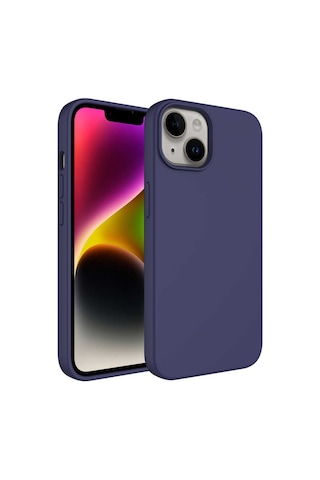 Apple Uyumlu iPhone 14 Plus Sıvı Teknolojili Silinebilir Sert Zore Kivi Kapak