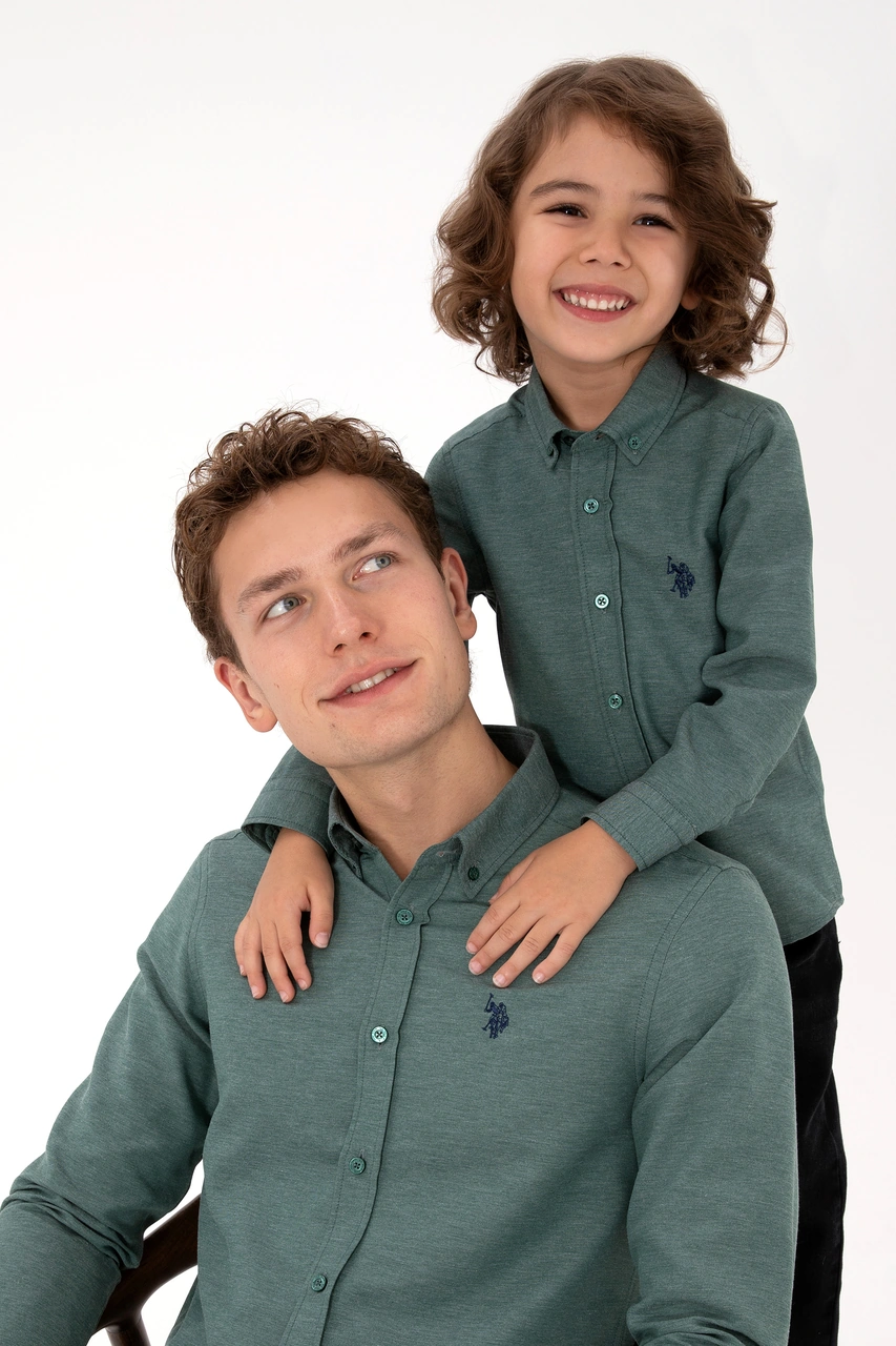 U.s. Polo Assn. Erkek Koyu Yeşil Gömlek Basic 50316723-vr079 Koyu Yesıl