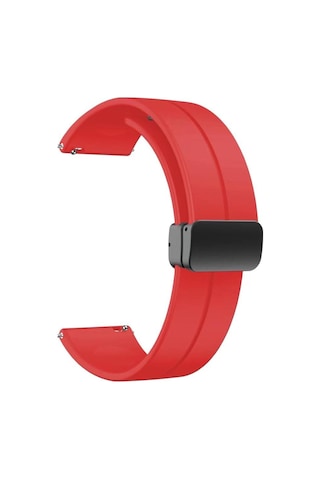 Huawei Honor Magic 2 46mm Krd-84 22mm Uyumlu Kordon Ezo Kırmızı