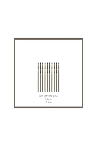 Hss Matkap Ucu 1,5 Mm, Metal, Ahşap, Plastik İçin 10 Adet
