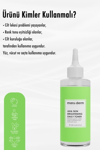 Maruderm Leke Karşıtı Cilt Beyazlatıcı Aha Tonik 250 ML
