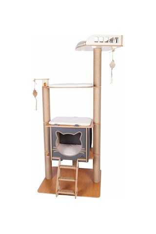Pati Home Vip Dubleks Katlı Kedi Tırmalama Evi XL 69 x 76 x 155 CM