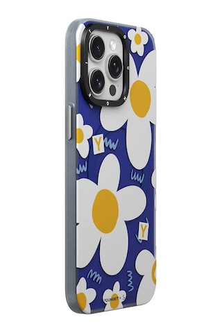 Apple Uyumlu iPhone 15 Pro Max Kılıf Magsafe Özellikli Sunshine Tasarım Youngkit Spring Breeze Seri Beyaz