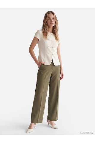 Lcw Vision Haki Regular Fit Kadın Pantolon