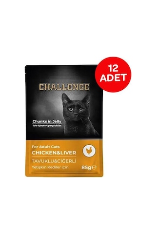 Tavuklu Ciğerli Pouch Yaş Kedi Maması 85 Gr X 12 Adet