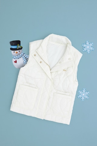 U.s. Polo Assn. Kız Çocuk Krem Yelek Dokuma 50299190-vr071 Krem