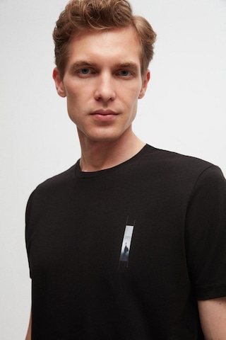 D's Damat Regular Fit Siyah Baskılı %100 Pamuk T-shirt 2EC14ORT05213 Siyah