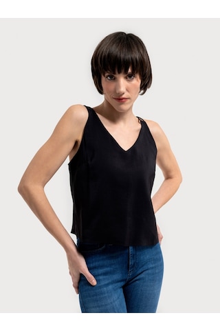 Regular Fit Kadın Bluz K.kol Siyah
