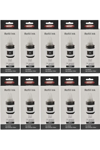 Ekoset Canon G3411 G4411 Uyumlu Siyah Mürekkep 135 ML 10 Adet