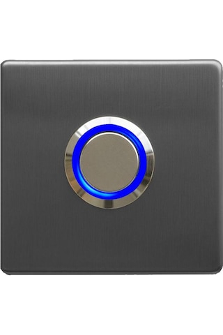 Lockway Z-201amv Antresit Paslanmaz Tek Kontak Zil Butonu Mavi Led