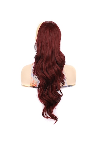 Cbtx Örgü İpli Uzun Dalgalı Kıvırcık Kadın At Kuyruğu Peruk, Renk: 6