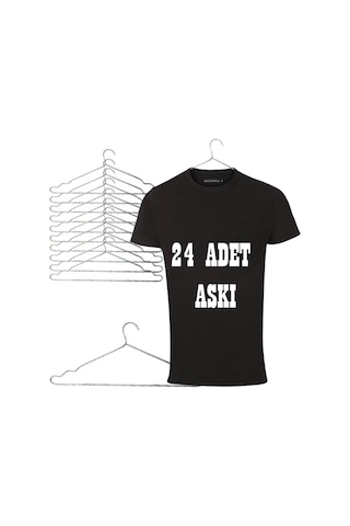 Metal Elbise Askısı Kıyafet Askısı 24Lü Askı 6066 Çok Renkli