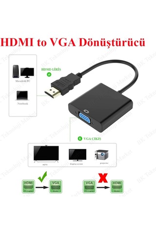 Hdmı To Vga - Hdmı Giriş Vga Çıkış Dönüştürücü