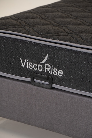 Visco Rise Ortopedik Paket Yaylı Yıkanabilir Pedli Yatak Baza Ve Başlık Dahil Değildir Tek Kişilik Siyah