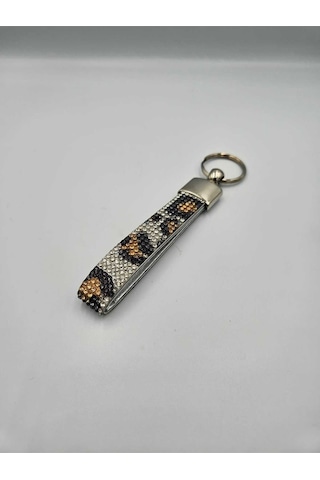 Leopar Taşlı Anahtarlık