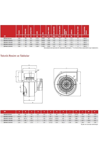 Bvn Bahçıvan Bdrs 160-60 Metal Gövdeli Öne Eğimli Radyal Salyango