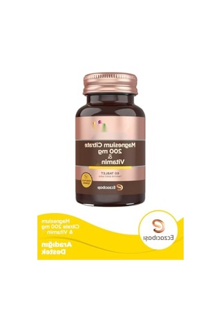 Magnezyum Sitrat Ve D Vitamini İçeren Besin Takviyesi - 200 Mg, 60 Tablet