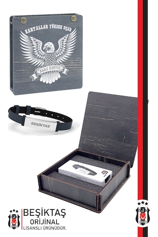 Beşiktaş Lisanslı Fashion Ayarlanabilir Bileklik Kutulu 001
