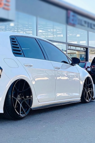 Golf 7 - 7,5 2012 - 2020 İçin Uyumlu Kelebek Cam Kaplaması R Parlak Siyah Abs Piano Black