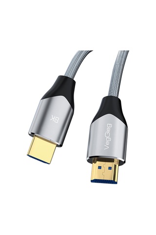 Veggieg 8k 60hz 4k 120hz 48 Gbps Hdr Arc Hdcp Örgülü Hdmı 2.1 Kablo 1 Metre