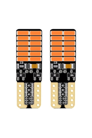 24 Ledli Dipsiz T10 Park Ampulü 24v Turuncu Işık 2 Adet 24 Ledli Dipsiz T10 Park Ampulü 24v Turuncu Işık 2 Adet
