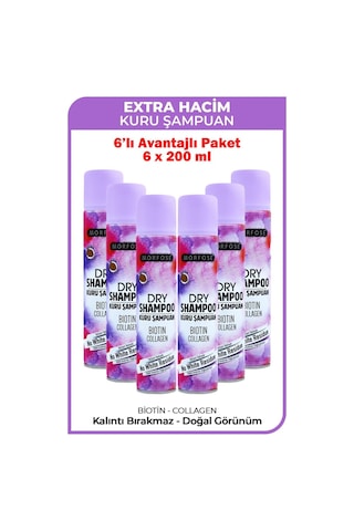Kuru Şampuan Extra Hacim 200 Ml 6 Adet