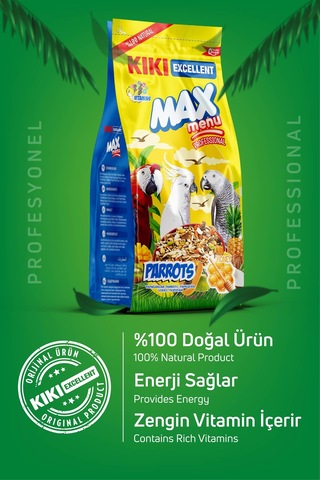 KIKI Excellent Kuş Max Menu Parrots Papağan Yemi 1000 Gr. KB309