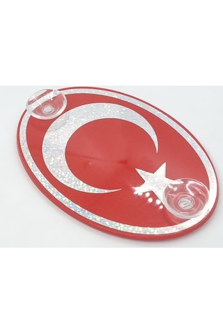 Ay Yıldız Vantuzlu Oval Dekor Pleksi Plaka Özel Aynalı Yazı