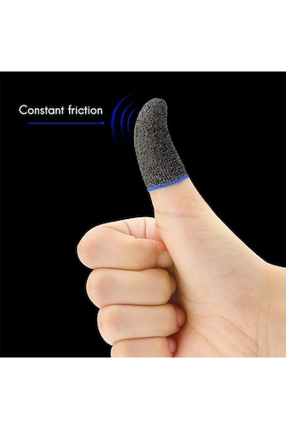 Kosona Yüksek Hassasiyetli Oyun Parmak Kılıfı - Ter Emici, Esnek, Gümüş Fiber Malzeme