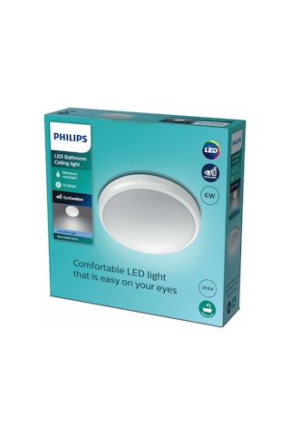 Philips Doris 6W Tavan Lambasi Beyaz Işık Ip44 Beyaz