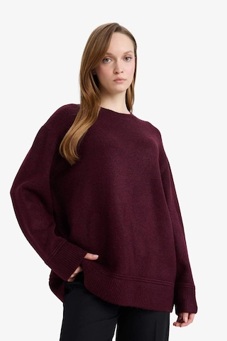 Defacto Loose Fit Bisiklet Yaka Triko Kazak Tunik G7239ax25cwbr504 Bordo-br504